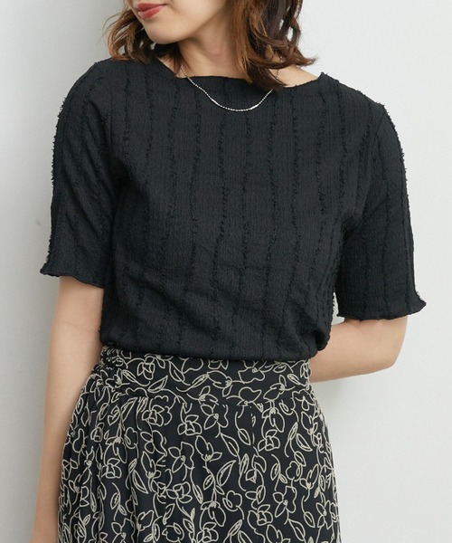 RETRO GIRL（レトロガール）の「フリンジJQTee（Tシャツ/カットソー・レディース・ブラック/ホワイト/オレンジ/ブルー・FREE）」の4枚目の写真