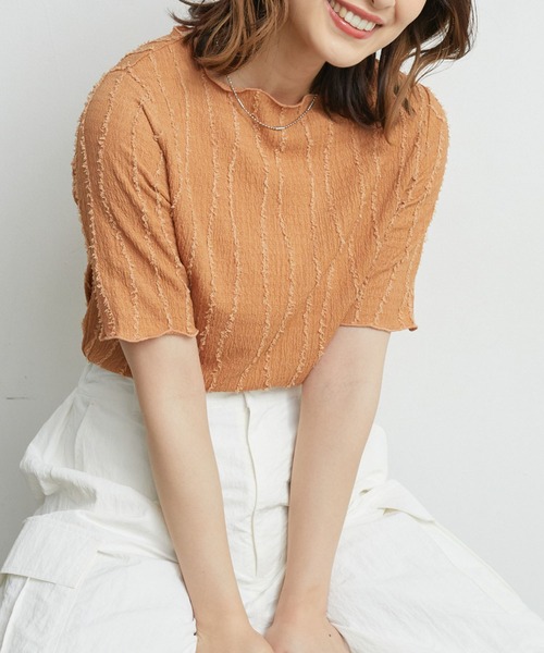 RETRO GIRL（レトロガール）の「フリンジJQTee（Tシャツ/カットソー・レディース・ブラック/ホワイト/オレンジ/ブルー・FREE）」の12枚目の写真