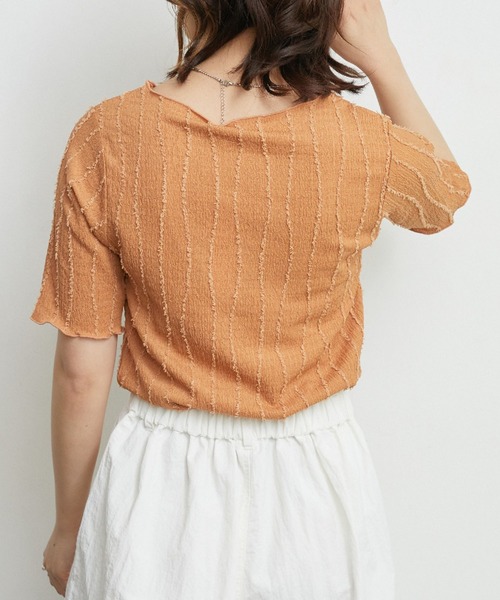 RETRO GIRL（レトロガール）の「フリンジJQTee（Tシャツ/カットソー・レディース・ブラック/ホワイト/オレンジ/ブルー・FREE）」の14枚目の写真