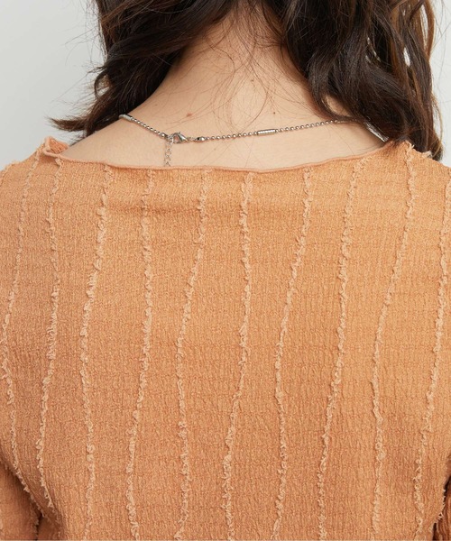 RETRO GIRL（レトロガール）の「フリンジJQTee（Tシャツ/カットソー・レディース・ブラック/ホワイト/オレンジ/ブルー・FREE）」の21枚目の写真