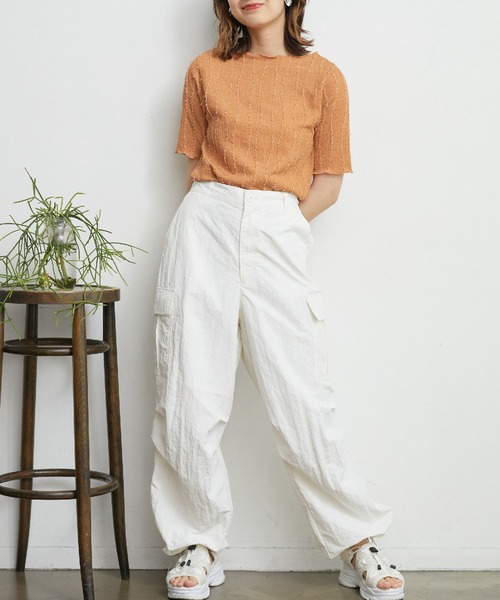 RETRO GIRL（レトロガール）の「フリンジJQTee（Tシャツ/カットソー・レディース・ブラック/ホワイト/オレンジ/ブルー・FREE）」の16枚目の写真