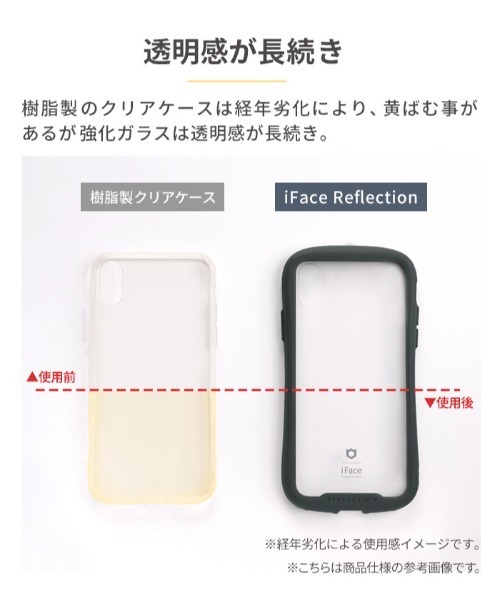 iFace（アイフェイス）の「iPhone 15/15Pro/15Plus/15ProMax/14/14 Pro/14 Pro Max/13/13mini /13Pro/12/12Pro/11/8/7/SE(第2/第3世代) iFace Reflection Neo 強化ガラス スマホケース クリアケース（スマホケース/カバー・レディース・ピンク/パープル/オレンジ/クリアグリーン/クリアブルー/クリアイエロー・XL(140)/14R/ 14/ 13/13h/ 12/13(M)/ 11/7/8/15h/15L/ 15/2XL(150)/iPhone 13 Pro Max/iPhone XR/iPhone 14 Plus/iPhone XS/X/iPhone 12 Pro Max/iPhone 11 Pro/iPhone 12 mini）」の15枚目の写真
