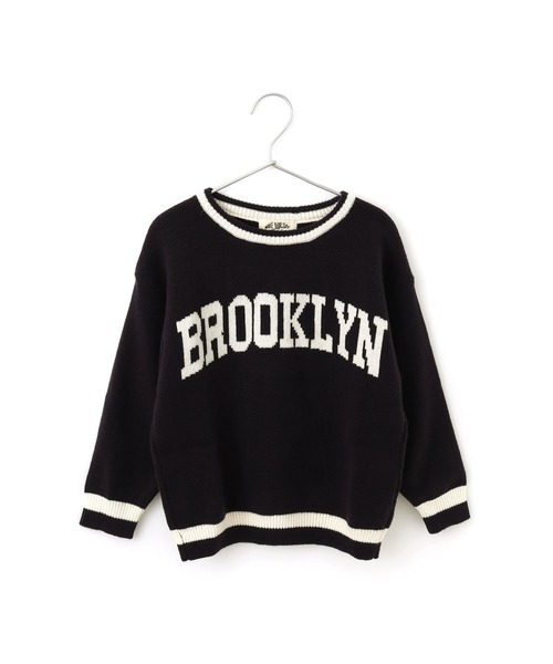 MAKE YOUR DAY（メイクユアデイ）の「BROOKLYNロゴジャガードニット■80～140cm（ニット/セーター・キッズ・マスタード/ネイビー・120/100/130/80/90/110/140）」の15枚目の写真
