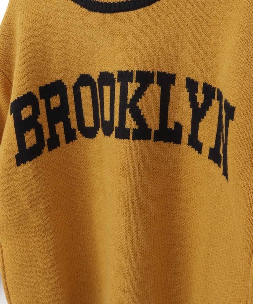 MAKE YOUR DAY（メイクユアデイ）の「BROOKLYNロゴジャガードニット■80～140cm（ニット/セーター・キッズ・マスタード/ネイビー・120/100/130/80/90/110/140）」の20枚目の写真