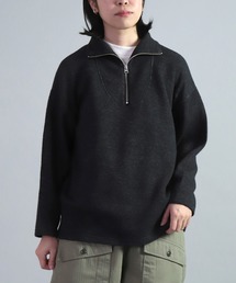 OMNIGOD | [OMNIGOD womens / オムニゴッド] 接結ウール ハーフジップトレーナー(ニット/セーター)