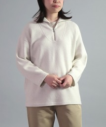 OMNIGOD | [OMNIGOD womens / オムニゴッド] 接結ウール ハーフジップトレーナー(ニット/セーター)