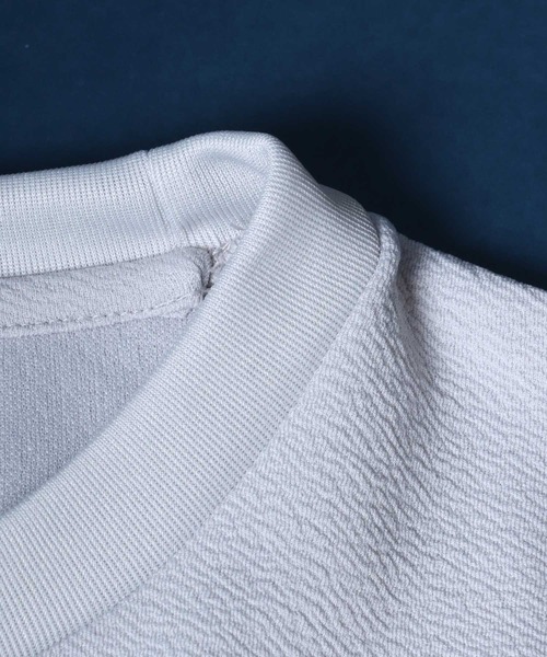 ANPAS（アンパス）の「Amunzen Wave Switching Design Oversized T-shirt/梨地 ウェーブ切替 オーバーサイズ Tシャツ（Tシャツ/カットソー・メンズ・グレー系その他/ブラック系その他2/ブラック系その他/ホワイト系その他2/グレー系その他2/ホワイト系その他・M/L）」の10枚目の写真