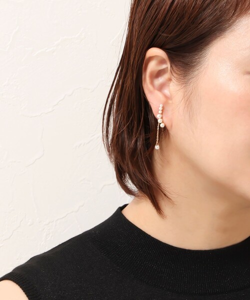 NOLLEY’S Sophi(ノーリーズソフィ)の「スライドパールイヤリング(イヤリング・レディース・オフホワイト・FREE)」の6枚目の写真