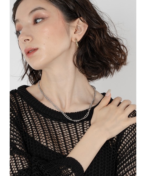 Adoon plain（アドーンプレーン）の「ツイストチェーンネックレス（ネックレス・レディース・シルバー/ゴールド・FREE）」の3枚目の写真