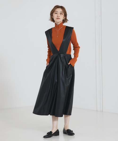 abahouse mavie(アバハウスマヴィ)の「ポリエステルリブハイネック(ニット/セーター・レディース・ホワイト/ホワイト系その他/ブラック/ダークオレンジ・フリー)」の11枚目の写真