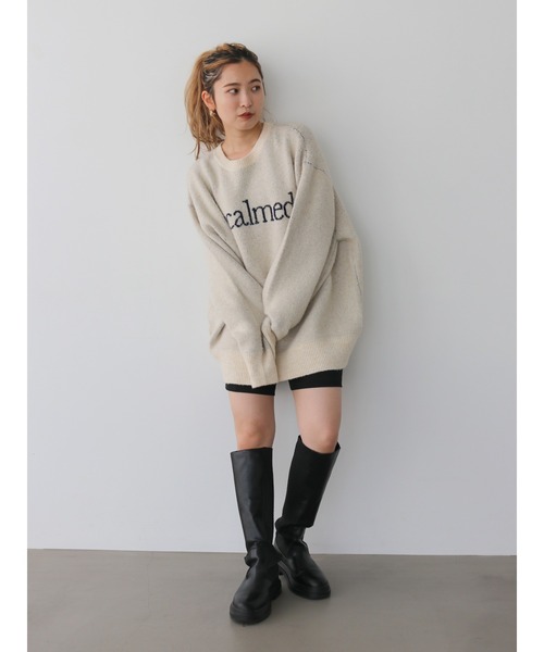 Ungrid（アングリッド）の「【WEB限定】ロゴルーズニット（ニット/セーター・レディース・チャコールグレー/オレンジ/アイボリー・FREE）」の20枚目の写真