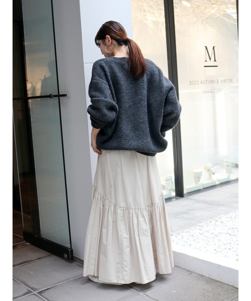 Ungrid（アングリッド）の「【WEB限定】ロゴルーズニット（ニット/セーター・レディース・チャコールグレー/オレンジ/アイボリー・FREE）」の10枚目の写真