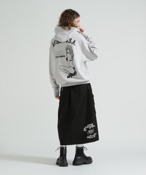 AVIREX（アヴィレックス）の「《WEB&DEPOT限定》BLACK SCORPION SWEAT PULL OVER PARKA / ブラックスコーピオン スウェット プルオーバー パーカー（パーカー・メンズ・オリーブ系/マスタード/ブラック/オレンジ/グレー系その他3・XL/L/M/2XL/F）」の13枚目の写真