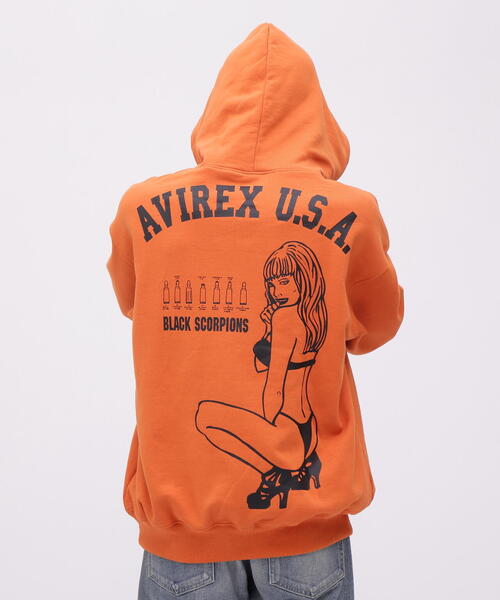 AVIREX（アヴィレックス）の「《WEB&DEPOT限定》BLACK SCORPION SWEAT PULL OVER PARKA / ブラックスコーピオン スウェット プルオーバー パーカー（パーカー・メンズ・オリーブ系/マスタード/ブラック/オレンジ/グレー系その他3・XL/L/M/2XL/F）」の19枚目の写真