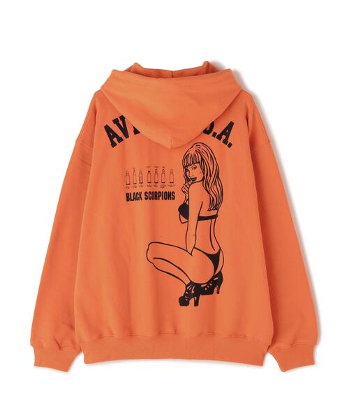 WEB&DEPOT限定》BLACK SCORPION SWEAT PULL OVER PARKA / ブラック