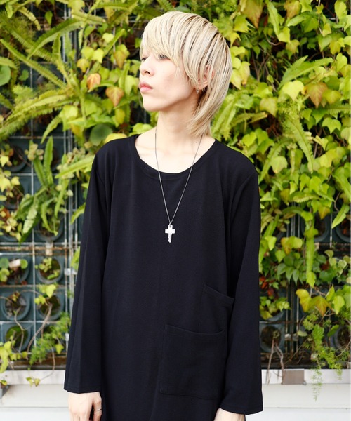 rovtski(ロフトスキー)の「ダブルポケットアシメトップス(Tシャツ/カットソー・レディース・ブラック・FREE)」の9枚目の写真