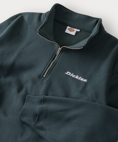 Dickies(ディッキーズ)の「【DICKIES/ディッキーズ】ワンポイント刺繍ハーフジップスウェット/プルオーバー/ビッグシルエット/裏起毛(スウェット・メンズ・アッシュグレー/ブラウン/ブラック/ネイビー/アイボリー/ダークブルー・M/L/XL)」の6枚目の写真