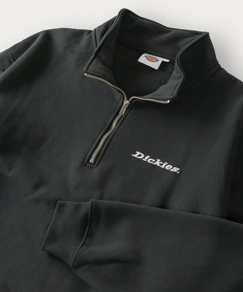 Dickies(ディッキーズ)の「【DICKIES/ディッキーズ】ワンポイント刺繍ハーフジップスウェット/プルオーバー/ビッグシルエット/裏起毛(スウェット・メンズ・アッシュグレー/ブラウン/ブラック/ネイビー/アイボリー/ダークブルー・M/L/XL)」の3枚目の写真