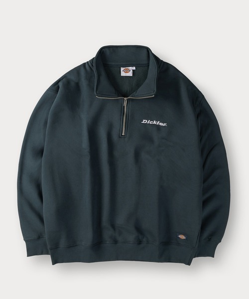 Dickies(ディッキーズ)の「【DICKIES/ディッキーズ】ワンポイント刺繍ハーフジップスウェット/プルオーバー/ビッグシルエット/裏起毛(スウェット・メンズ・アッシュグレー/ブラウン/ブラック/ネイビー/アイボリー/ダークブルー・M/L/XL)」の9枚目の写真