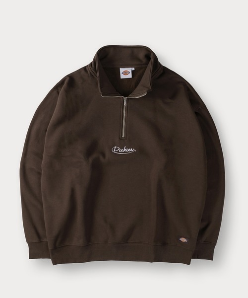 Dickies(ディッキーズ)の「【DICKIES/ディッキーズ】ワンポイント刺繍ハーフジップスウェット/プルオーバー/ビッグシルエット/裏起毛(スウェット・メンズ・アッシュグレー/ブラウン/ブラック/ネイビー/アイボリー/ダークブルー・M/L/XL)」の10枚目の写真