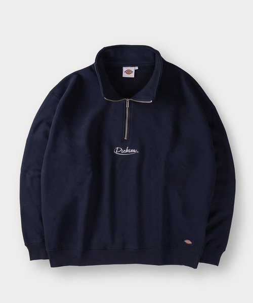 Dickies(ディッキーズ)の「【DICKIES/ディッキーズ】ワンポイント刺繍ハーフジップスウェット/プルオーバー/ビッグシルエット/裏起毛(スウェット・メンズ・アッシュグレー/ブラウン/ブラック/ネイビー/アイボリー/ダークブルー・M/L/XL)」の12枚目の写真