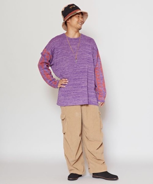 チャイハネ(チャイハネ)の「【チャイハネ】ブルサMEN'Sニットプルオーバー(ニット/セーター・メンズ・ブラウン/グレー/パープル・FREE)」の9枚目の写真