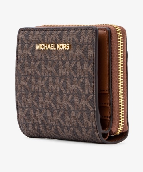 MICHAEL KORS(マイケルコース)の「JET SET TRAVEL ジップ チャーム ウォレット ミディアム - MKシグネチャー(財布・レディース・ブラウン・FREE)」の4枚目の写真