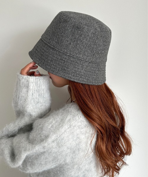 apres jour mignon（アプレジュールミニョン）の「【apresjour mignon×ARIAZ】シンプルバケットハット（ハット・レディース・ブラック/ダークブラウン/ブラウン系その他/グレー・ONESIZE）」の3枚目の写真