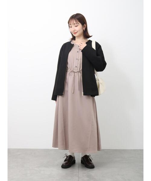 希少❗️テルファー 薄手コート Te chichi TERRASSE（テチチテラス）の「ダブルフェイスノーカラー