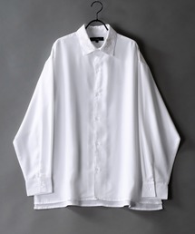 Oversize Drop shoulder collar embroidery Shirt/オーバーサイズ ドロップショルダー 襟刺繍 シャツ