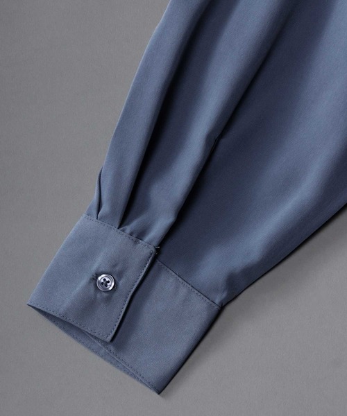 SITRY（シトリー）の「Oversize Drop shoulder collar embroidery Shirt/オーバーサイズ ドロップショルダー 襟刺繍 シャツ（シャツ/ブラウス・メンズ・グレイッシュベージュ/ホワイト/ブラック/グレイッシュブルー/チャコールグレー・M/L）」の14枚目の写真