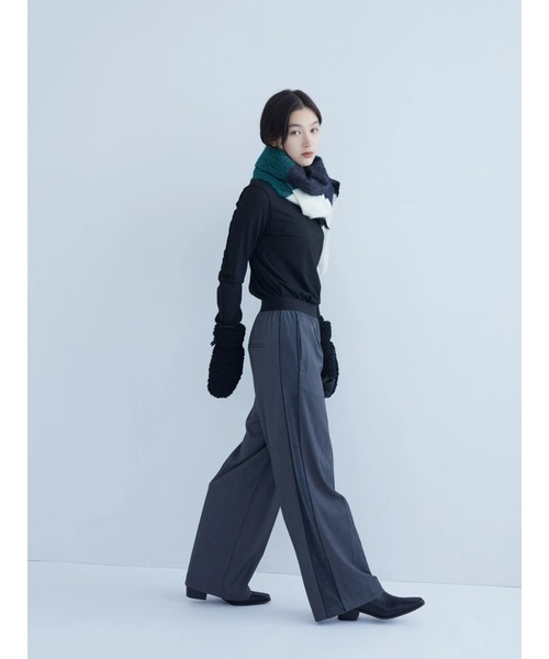 KBF(ケイビーエフ)の「KBF イージーサイドラインパンツ(その他パンツ・レディース・チャコールグレー・FREE)」の3枚目の写真