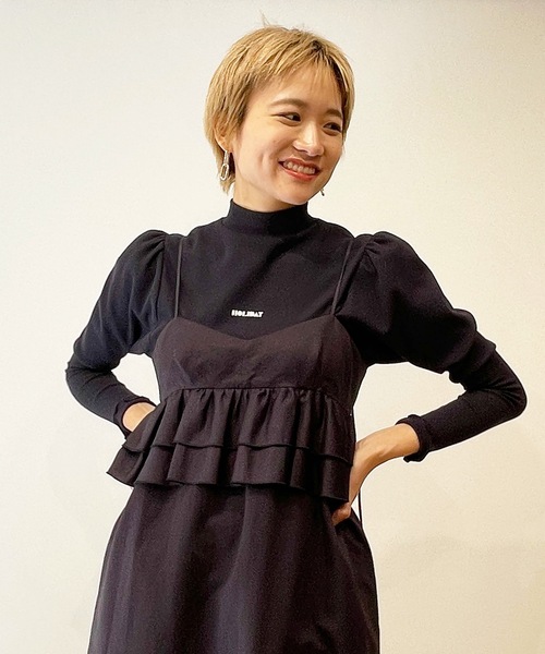 Flocky Flower Cami Dress - ROSARYMOON OFFICIAL WEB STORE