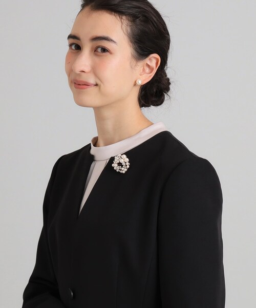 OPAQUE.CLIP（オペークドットクリップ）の「◆≪ヒルナンデス！で紹介≫ フェイクパール×ビジューラウンドブローチ/セレモニー対応（ブローチ/コサージュ・レディース・ゴールド/シルバー・00）」の8枚目の写真