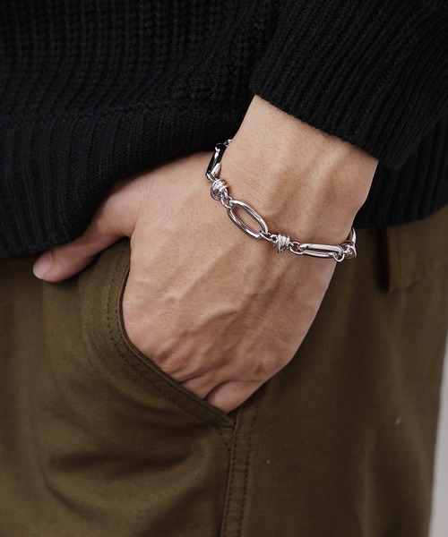 203Jewelry シルバー チェーン バングル B.R.U ブレスレット シルバーチェーンブレスレット メンズ