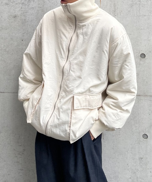 y/m by れぽすけ（イムバイレポスケ）の「中綿ビックポケットブルゾン（ダウンジャケット/コート・メンズ・アイボリー/ブラック・FREE）」の15枚目の写真