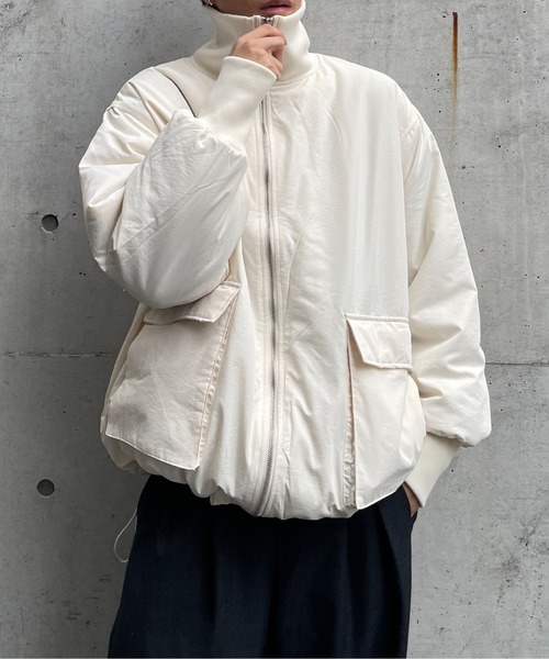 y/m by れぽすけ（イムバイレポスケ）の「中綿ビックポケットブルゾン（ダウンジャケット/コート・メンズ・アイボリー/ブラック・FREE）」の17枚目の写真