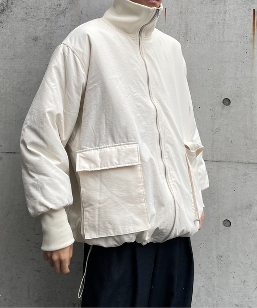 y/m by れぽすけ（イムバイレポスケ）の「中綿ビックポケットブルゾン（ダウンジャケット/コート・メンズ・アイボリー/ブラック・FREE）」の22枚目の写真