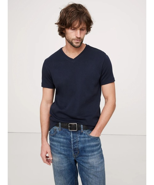 Banana Republic(バナナリパブリック)の「Luxury-Touch 半袖VネックTシャツ(Tシャツ/カットソー・メンズ・ブラック/ホワイト/ネイビー/チャコールグレー/ナチュラル/オリーブ・S/XL/L/M)」の6枚目の写真