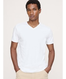 Luxury-Touch 半袖VネックTシャツ