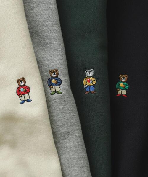 coen(コーエン)の「ワンポイントベア刺繍裏起毛クルーネックスウェット(スウェット・メンズ・ホワイト/ブラック/ダークグリーン/グレー・S/M/L/XL)」の17枚目の写真