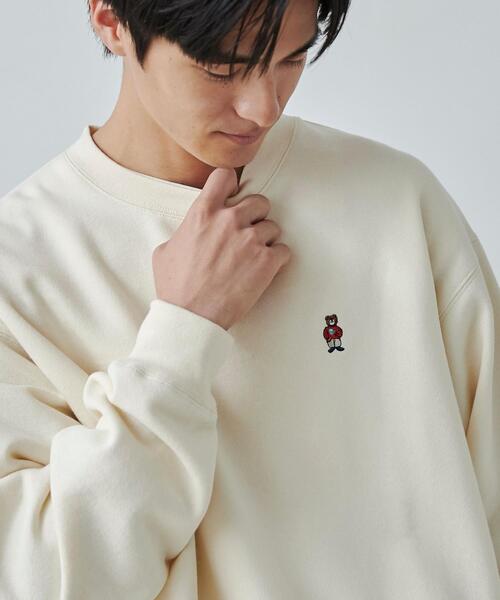 coen(コーエン)の「ワンポイントベア刺繍裏起毛クルーネックスウェット(スウェット・メンズ・ホワイト/ブラック/ダークグリーン/グレー・S/M/L/XL)」の11枚目の写真