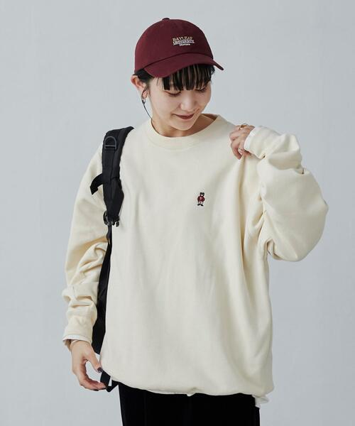 coen(コーエン)の「ワンポイントベア刺繍裏起毛クルーネックスウェット(スウェット・メンズ・ホワイト/ブラック/ダークグリーン/グレー・S/M/L/XL)」の7枚目の写真