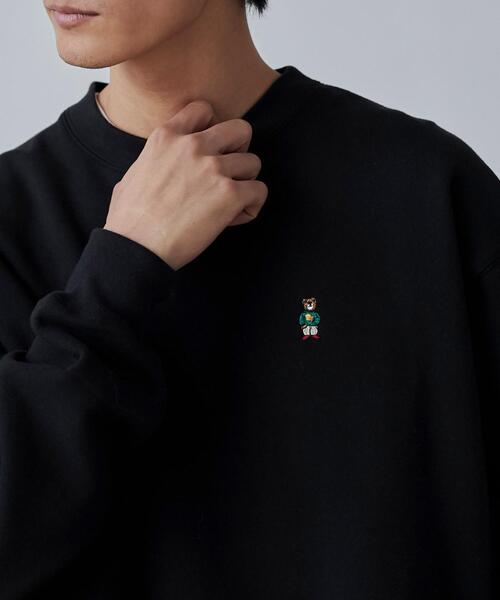 coen(コーエン)の「ワンポイントベア刺繍裏起毛クルーネックスウェット(スウェット・メンズ・ホワイト/ブラック/ダークグリーン/グレー・S/M/L/XL)」の8枚目の写真