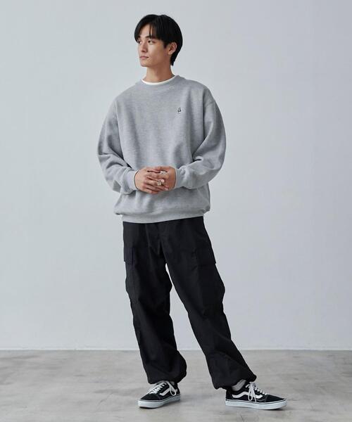 coen(コーエン)の「ワンポイントベア刺繍裏起毛クルーネックスウェット(スウェット・メンズ・ホワイト/ブラック/ダークグリーン/グレー・S/M/L/XL)」の6枚目の写真