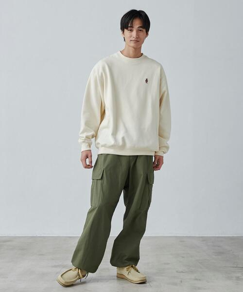 coen(コーエン)の「ワンポイントベア刺繍裏起毛クルーネックスウェット(スウェット・メンズ・ホワイト/ブラック/ダークグリーン/グレー・S/M/L/XL)」の21枚目の写真