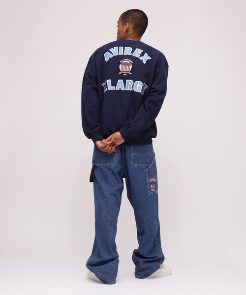 AVIREX（アヴィレックス）の「《AVIREX × XLARGE》CREWNECK VARSITY LOGO / クルーネック バーシティ ロゴ（スウェット・メンズ・ネイビー/ブラック・XL/M/L）」の17枚目の写真