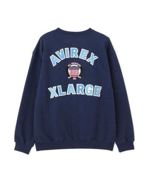 AVIREX（アヴィレックス）の「《AVIREX × XLARGE》CREWNECK VARSITY LOGO / クルーネック バーシティ ロゴ（スウェット・メンズ・ネイビー/ブラック・XL/M/L）」の19枚目の写真