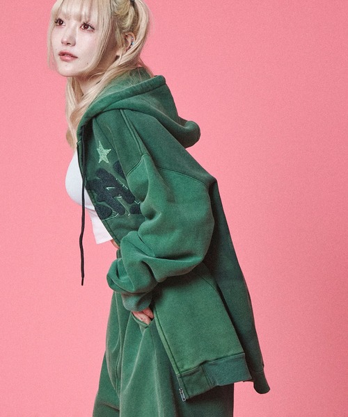 GALFY(ガルフィー)の「GALFY-B-BOY的ストリートパーカー(パーカー・メンズ・グリーン/ブラック・L/XL)」の20枚目の写真