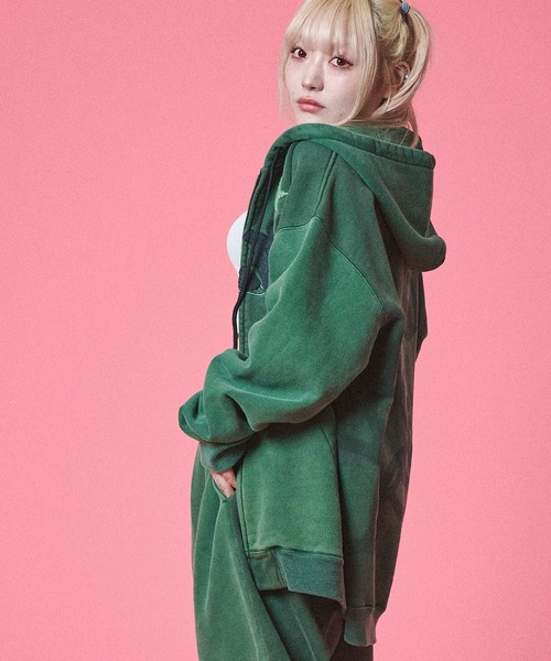 GALFY(ガルフィー)の「GALFY-B-BOY的ストリートパーカー(パーカー・メンズ・グリーン/ブラック・L/XL)」の22枚目の写真